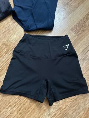 Gymshark size xs black gym shorts